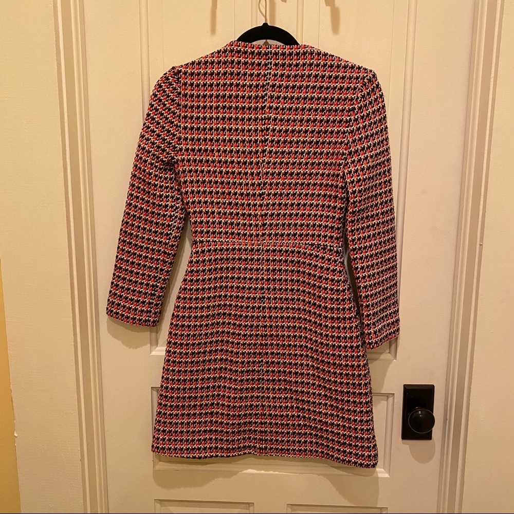 🎀SOLD🎀Maje Romane Red Tweed Long Sleeve Dress - Picture 9 of 9